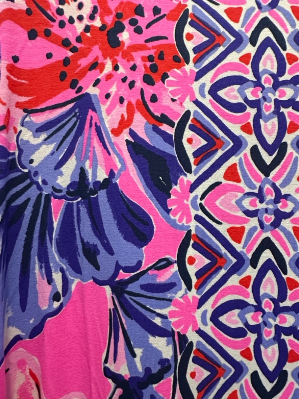 Lilly Pulitzer Ophelia Knit Swing Dress Plumeria Pink in Hollidaze Size Medium - Picture 6 of 10